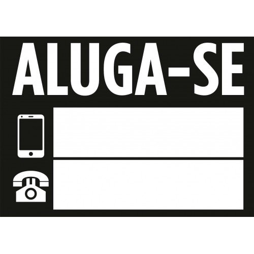 Placa ALUGA-SE 700x500mm...