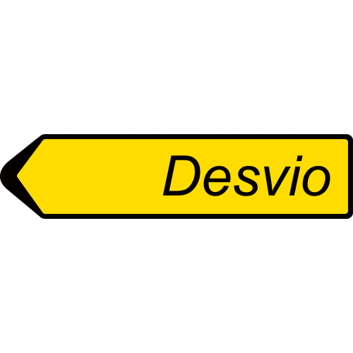 Placa de Direção Desvio...