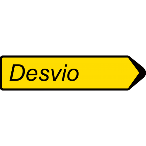 Placa de Direção Desvio...